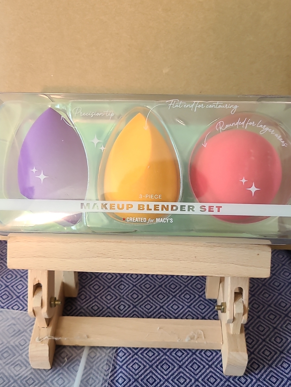Macy's 3-Piece Makeup Blender Set - Purple, Yellow, Pink